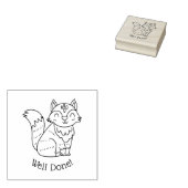 Aangepaste Vossenleraar Rubberstempel (Gestempeld)