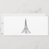 Aangepaste voucher, instapkaart Paris Trip Ticket Kaart (Achterkant)