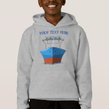 Aangepaste vrachtschipnaam kids hoodie - Gepersona