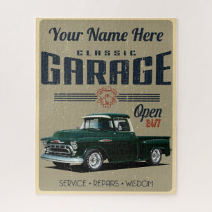 Aangepaste vrachtwagen Garage 1957 Legpuzzel