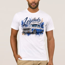 Aangepaste vrachtwagen waterverf grafische klassie t-shirt