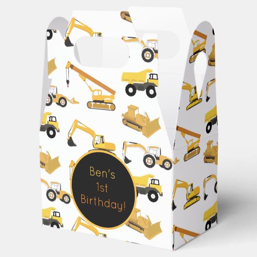 Aangepaste vrachtwagens voor de bouw bedankdoosjes (Geopend)