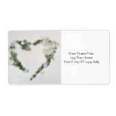 Aangepaste vrede, vreugde en liefde hart etiket (Voorkant)