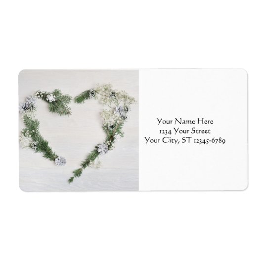 Aangepaste vrede, vreugde en liefde hart etiket (Voorkant)