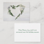 Aangepaste vrede, vreugde en liefde hart notitiekaartje (Voorkant / Achterkant)