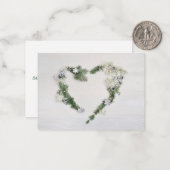 Aangepaste vrede, vreugde en liefde hart notitiekaartje (Voorkant / Achterkant in situ)