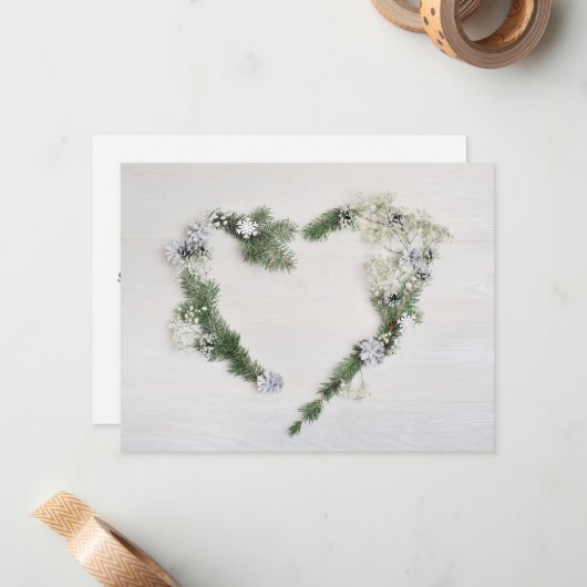 Aangepaste vrede, vreugde en liefde hart notitiekaartje (Voorkant / Achterkant in situ)