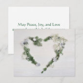 Aangepaste vrede, vreugde en liefde hart notitiekaartje (Voorkant / Achterkant)