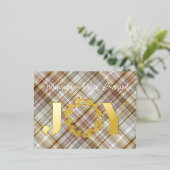 Aangepaste vredeliefde Red Holly Berries Foliage Folie Feestdagen Briefkaart (Staand Voorkant)