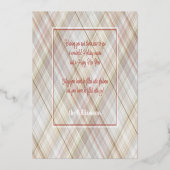 Aangepaste vredeliefde Red Holly Berries Foliage Folie Feestdagenkaart (Achterkant)