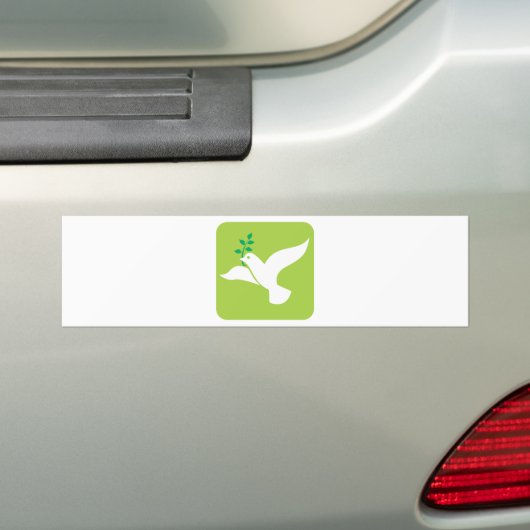 Aangepaste vredesdop met levende Logo Bumpersticker (Op auto)