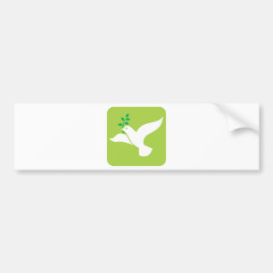 Aangepaste vredesdop met levende Logo Bumpersticker