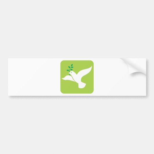 Aangepaste vredesdop met levende Logo Bumpersticker (Voorkant)