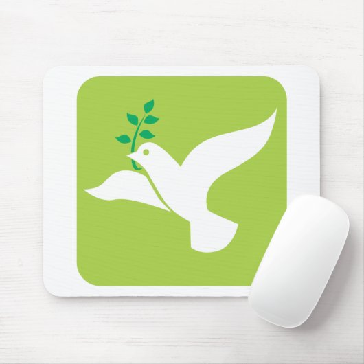 Aangepaste vredesdop met levende Logo Muismat (Met muis)