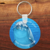 Aangepaste, vriendelijke Dolphin-foto Sleutelhanger (Voorkant)