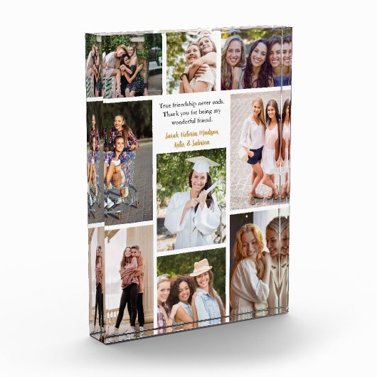 Aangepaste Vrienden Collage Vriendschap Quote Fotoblokken (Links)