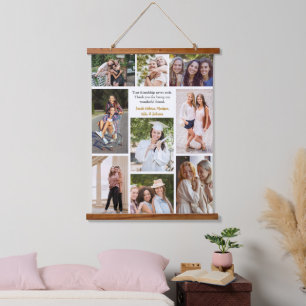 Aangepaste Vrienden Collage Vriendschap Quote Hangend Wandkleed