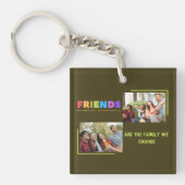 Aangepaste vrienden foto collage Sleutelhanger (Voorkant)
