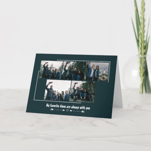 Aangepaste Vrienden Fotocollage Gevouwen Kaart (Voorkant)