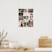 Aangepaste vriendenfoto collage vriendschapsquote poster (Keuken)