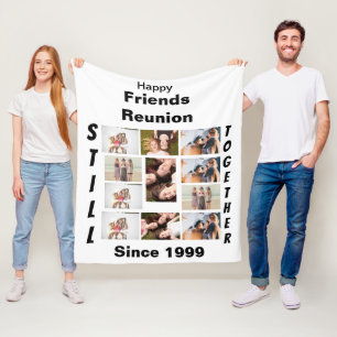 Aangepaste Vriendenreünie 11 Foto-collage Fleece Deken