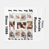 Aangepaste Vriendenreünie 11 Foto-collage Fleece Deken (Voorkant (Horizontaal))