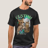 Aangepaste vriendin gezicht bootleg rap t-shirt (Voorkant)