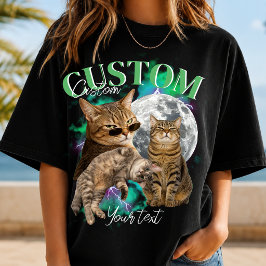 Aangepaste vriendin gezicht bootleg rap t-shirt