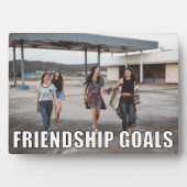 Aangepaste vriendschapsfoto Funny Friendship Goals Fotoplaat (voorkant)