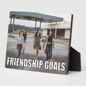 Aangepaste vriendschapsfoto Funny Friendship Goals Fotoplaat (Zijkant)