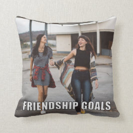 Aangepaste vriendschapsfoto Funny Friendship Goals Kussen