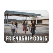 Aangepaste vriendschapsfoto Funny Friendship Goals Magneet (Horizontaal)