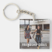 Aangepaste vriendschapsfoto Funny Friendship Goals Sleutelhanger (voorkant)