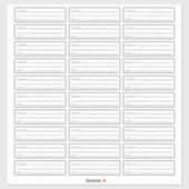 Aangepaste vrieslabels voor datum- en inhoudsorgan sticker (Vel)