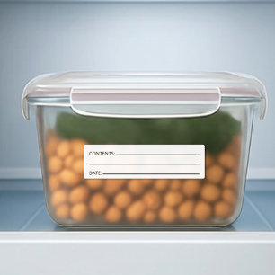 Aangepaste vrieslabels voor datum- en inhoudsorgan sticker