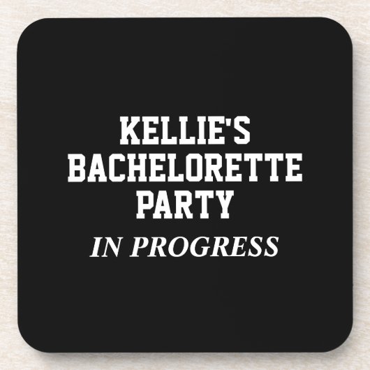 Aangepaste vrijgezellenfeest aan de gang bier onderzetter (Voorkant)