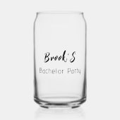 Aangepaste vrijgezellenfeest  blikvorm glas (Voorkant)