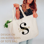 Aangepaste vrijgezellenfeest bruidsmeisje monogram tote bag