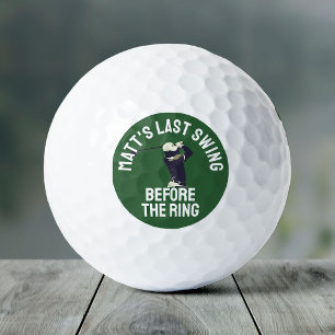 Aangepaste vrijgezellenfeest cadeaus golfreis brui golfballen