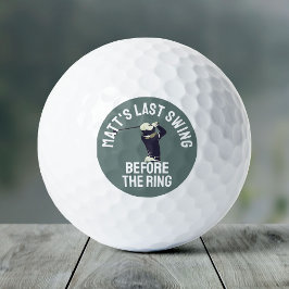 Aangepaste vrijgezellenfeest cadeaus golfreis brui golfballen