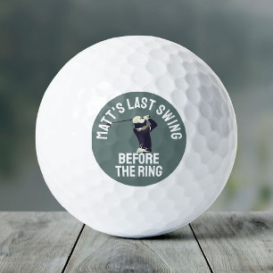 Aangepaste vrijgezellenfeest cadeaus golfreis brui golfballen