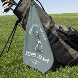 Aangepaste vrijgezellenfeest cadeaus golfreis brui golfhanddoek