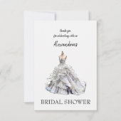 Aangepaste Vrijgezellenfeest Dress Dank u Bedankkaart (Voorkant)