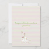 Aangepaste Vrijgezellenfeest Dress Dank u Bedankkaart (Achterkant)