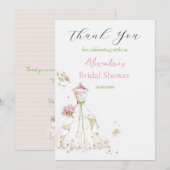 Aangepaste Vrijgezellenfeest Dress Dank u Bedankkaart (Voorkant / Achterkant)