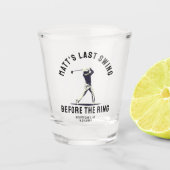 Aangepaste vrijgezellenfeest favor golfreis bruids shot glas (Voorkant)