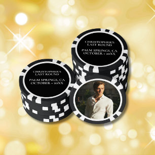 Aangepaste vrijgezellenfeest foto golf marker poker chips
