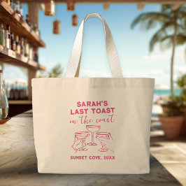 Aangepaste vrijgezellenfeest Laatste toast op de k Grote Tote Bag
