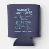 Aangepaste vrijgezellenfeest laatste toast op het  blikjeskoeler (Achterkant)