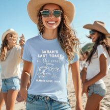 Aangepaste vrijgezellenfeest laatste toast op kust